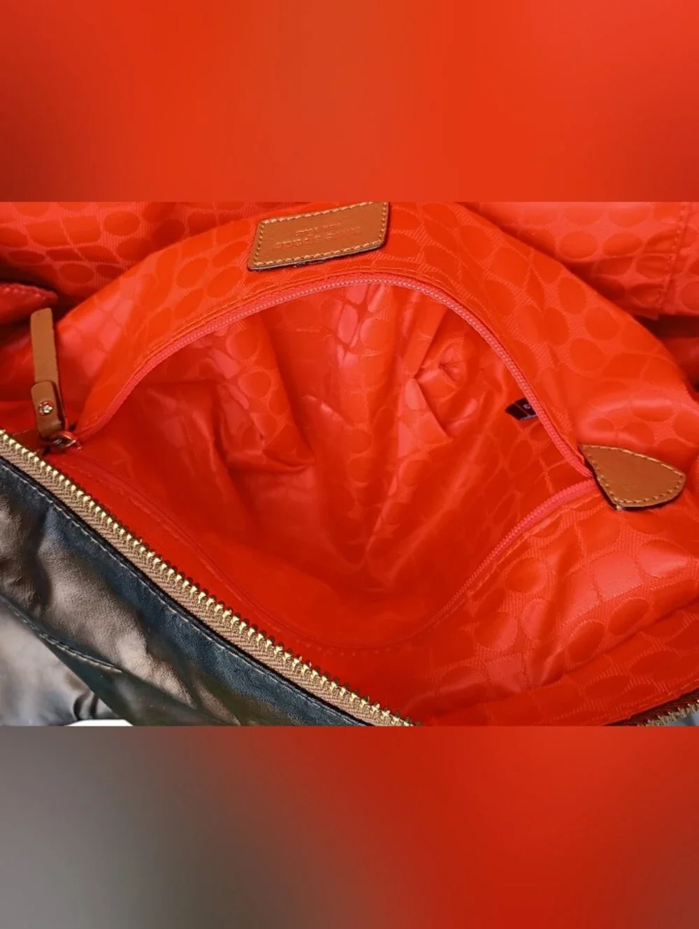 Kate Spade New York Charlie Snow Mass Quilted Puffer Shoulder Bag Bronze Leather